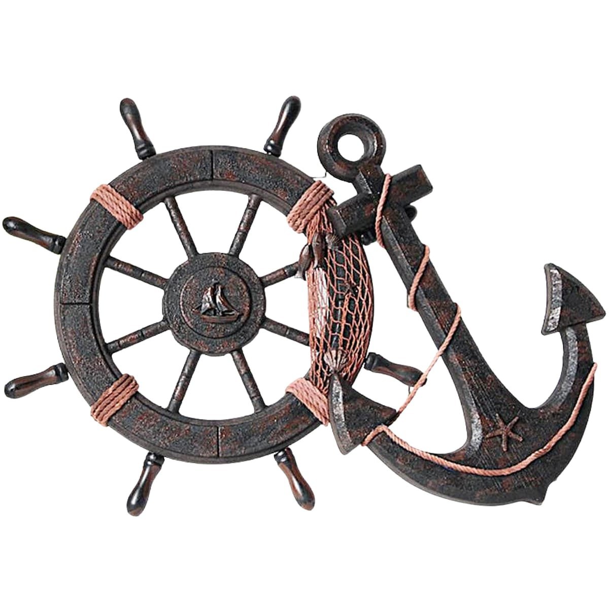 楽天市場】heizi 船 舵 インテリア 舵輪 錨 置物 海 海賊 オブジェ