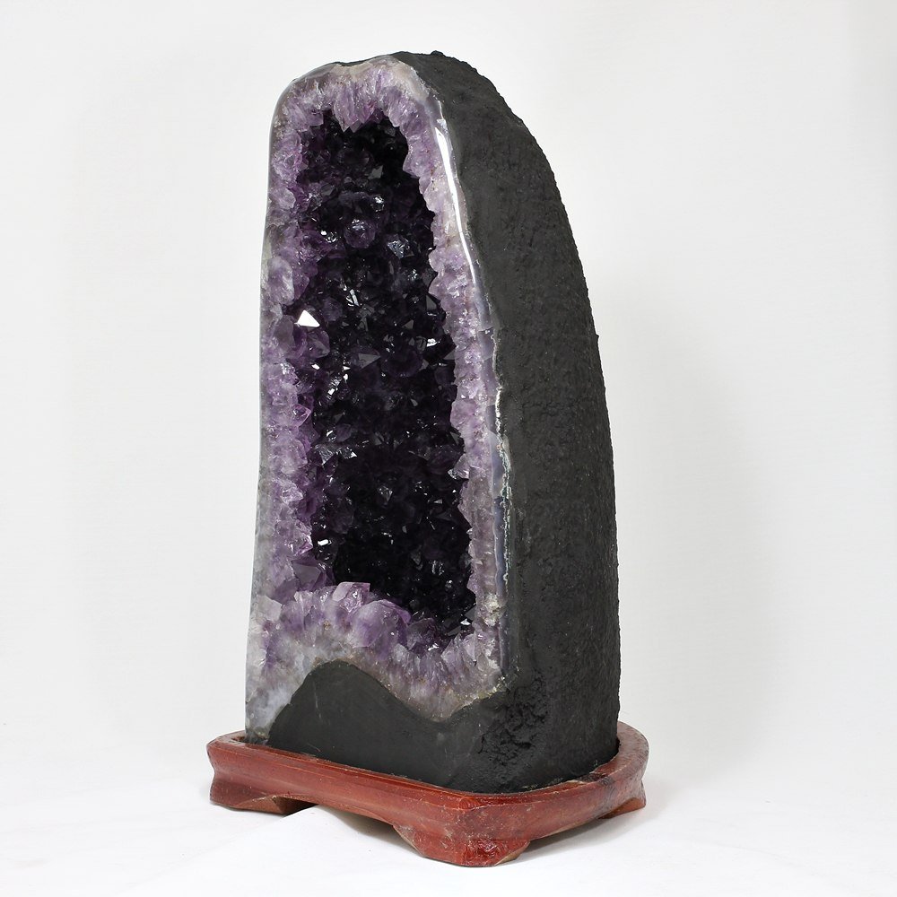 トップクォリティ]ブラジル産アメジストドーム（専用台座付き） - 埼玉