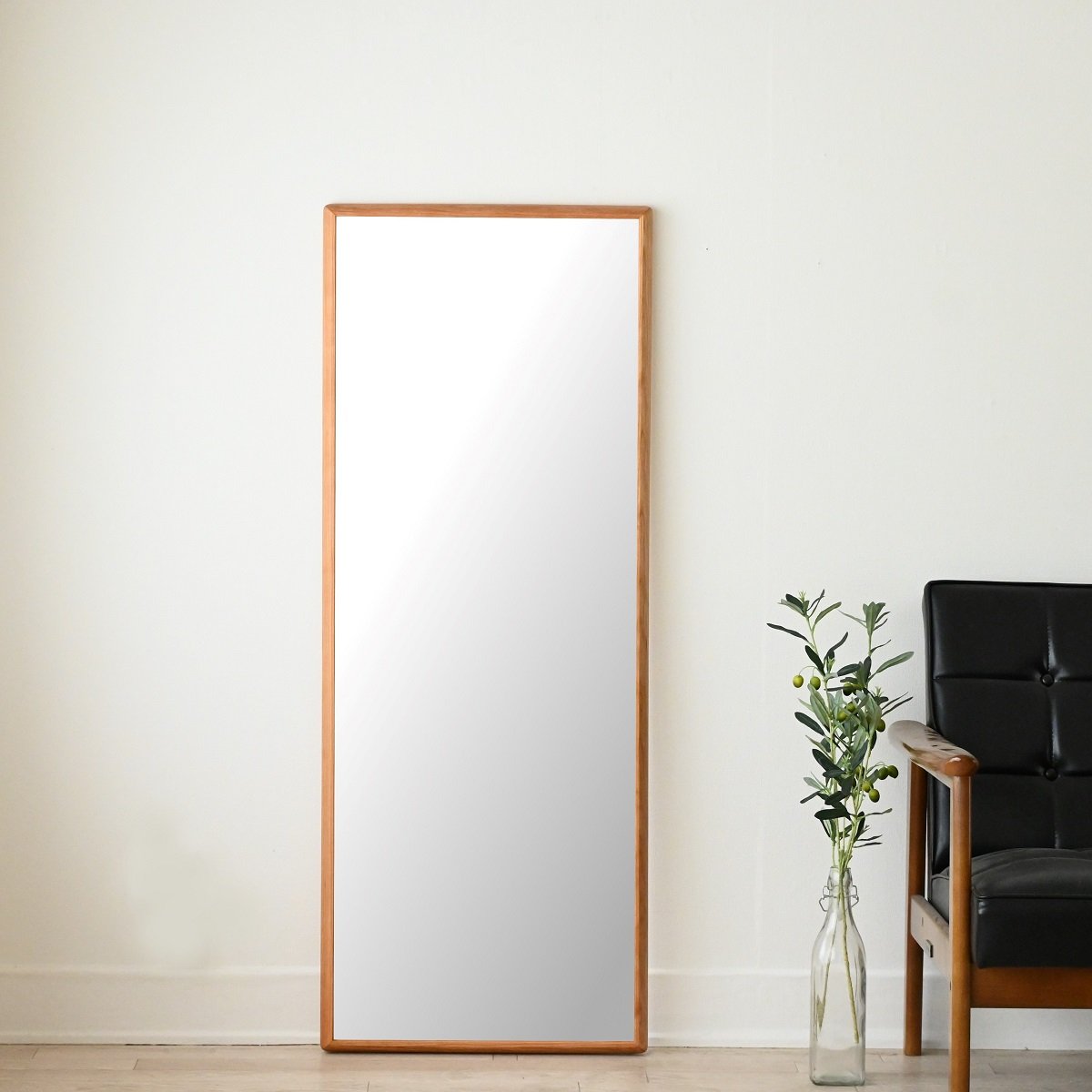 SENNOKI ステラ 全身鏡 姿見 壁掛けミラー 天然木 アメリカンチェリー