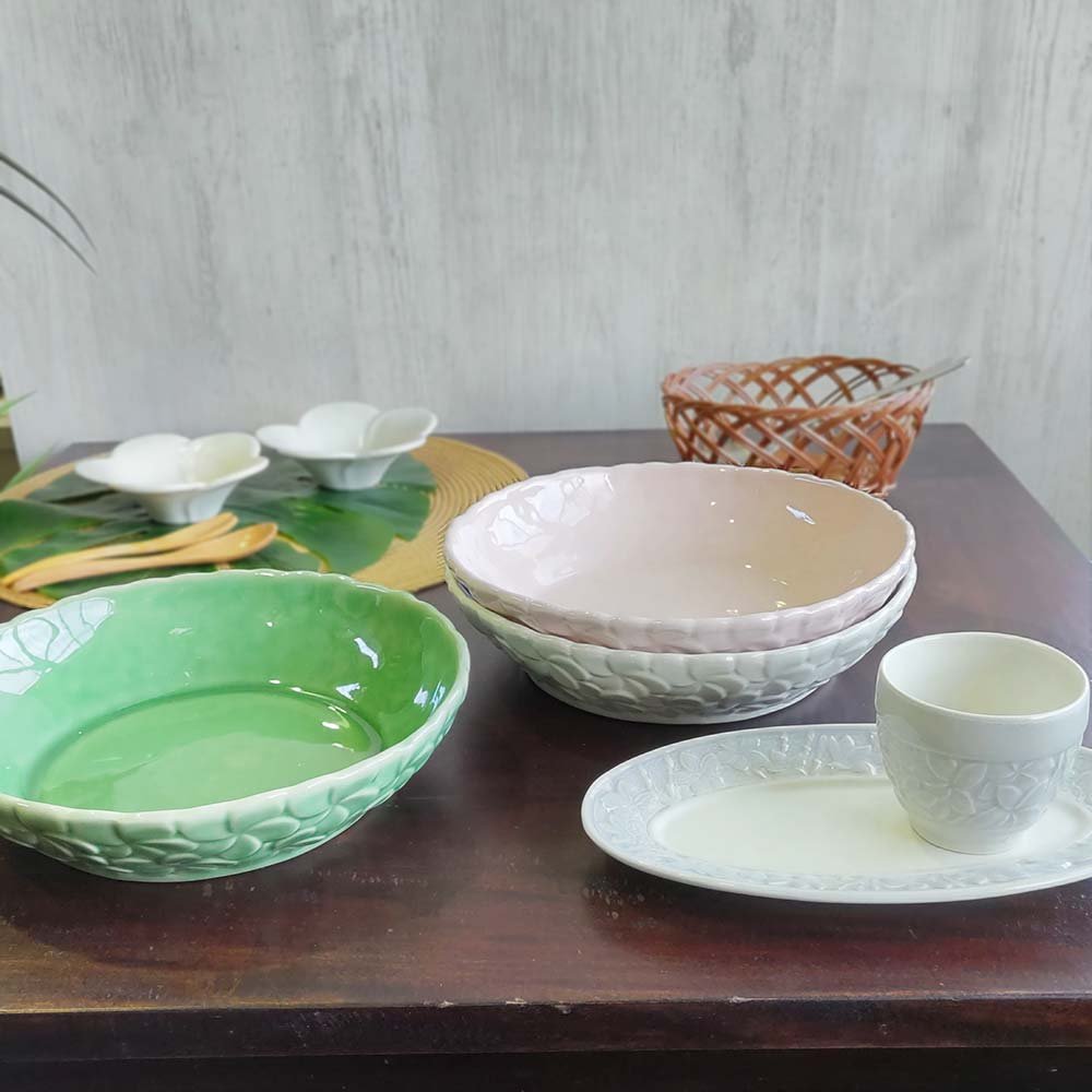 楽天市場】【ポイントUP アジアン バリ】 ジェンガラケラミック サラダ