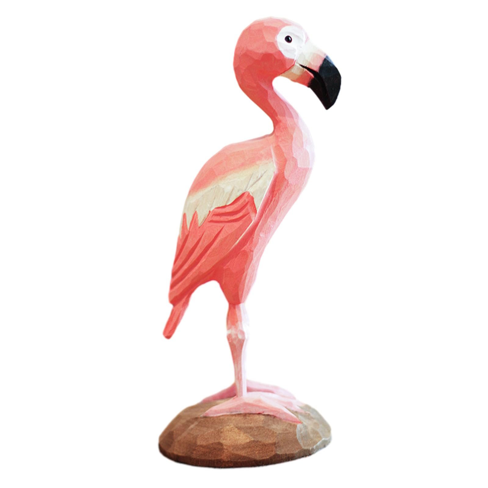 Amazon.co.jp: かわいい フラミンゴの置物 木彫り インテリア雑貨