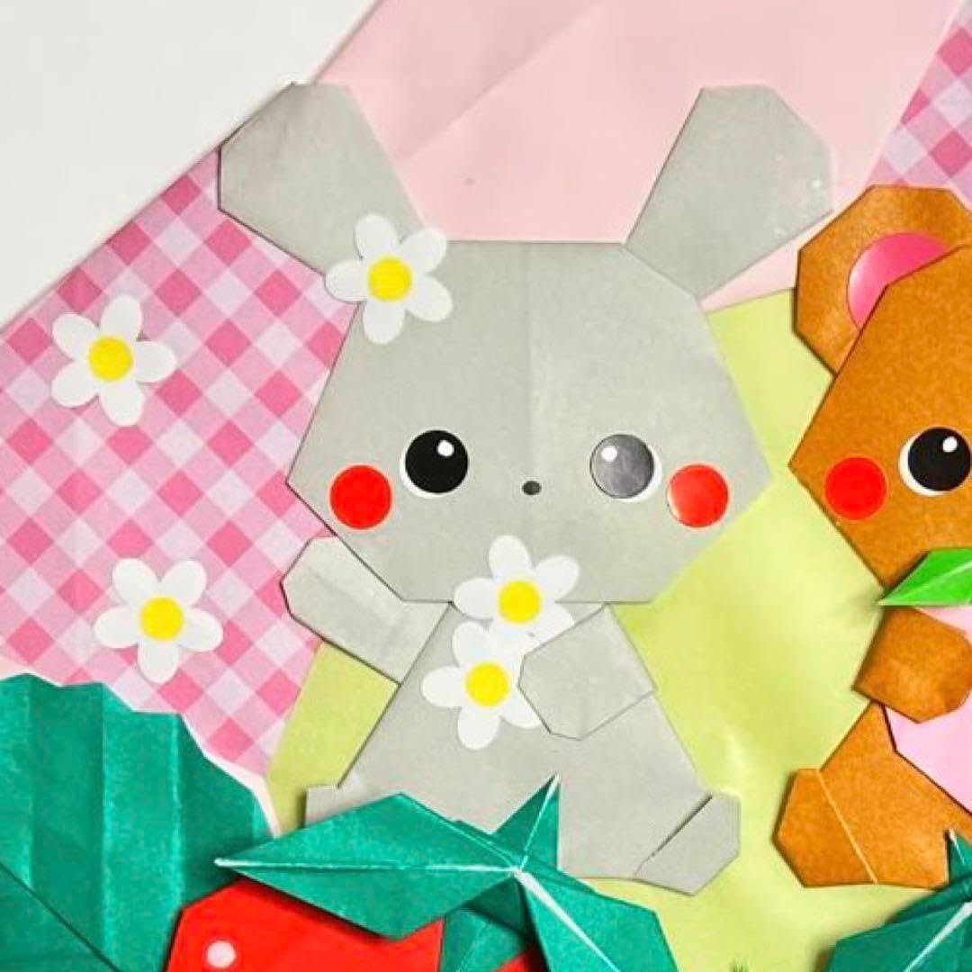 Amazon.co.jp: 折り紙リース いちご 春 くま うさぎ : おもちゃ