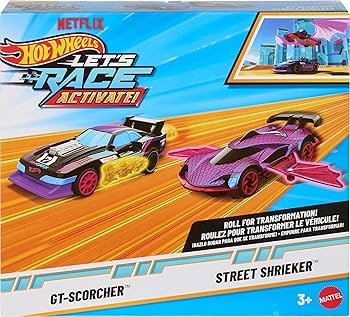 Amazon.com: Hot Wheels Let's Race Activate! Toy Car 2-Pack, GT