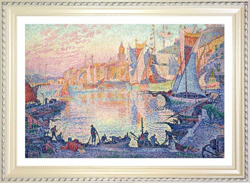 ポールシニャック サントロペの港 ジークレーポスター額装品