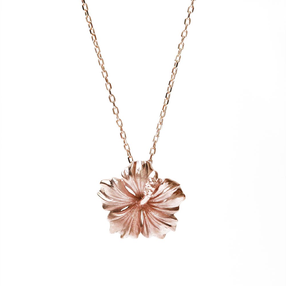 ハワイアンジュエリー ハイビスカス シンプル ネックレス - PUA ALLY