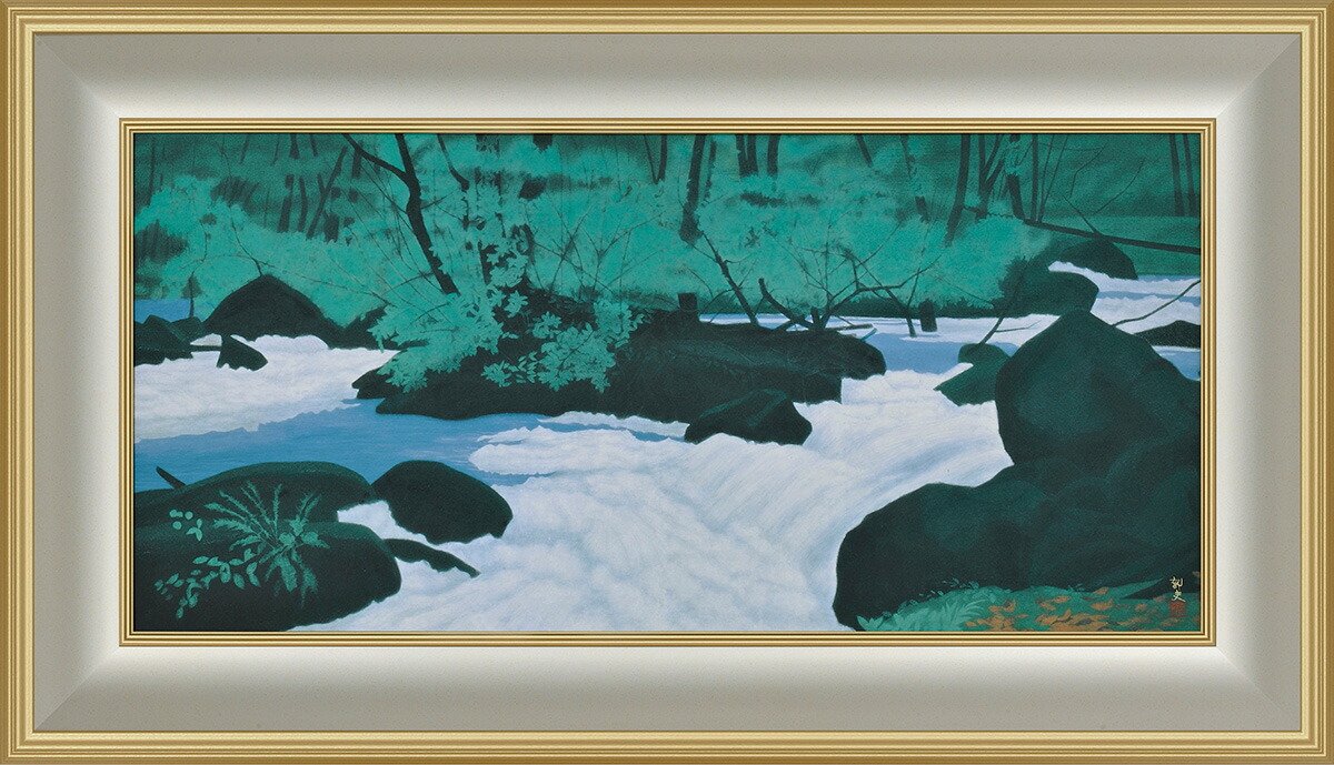 楽天市場】平山郁夫 絲綢之路天空 シルクロード 変形20号大 複製画 岩