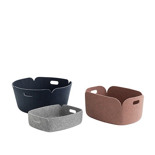 RESTORE ROUND BASKET グレー Φ510×H230mm - YAMAGIWA OnlineStore