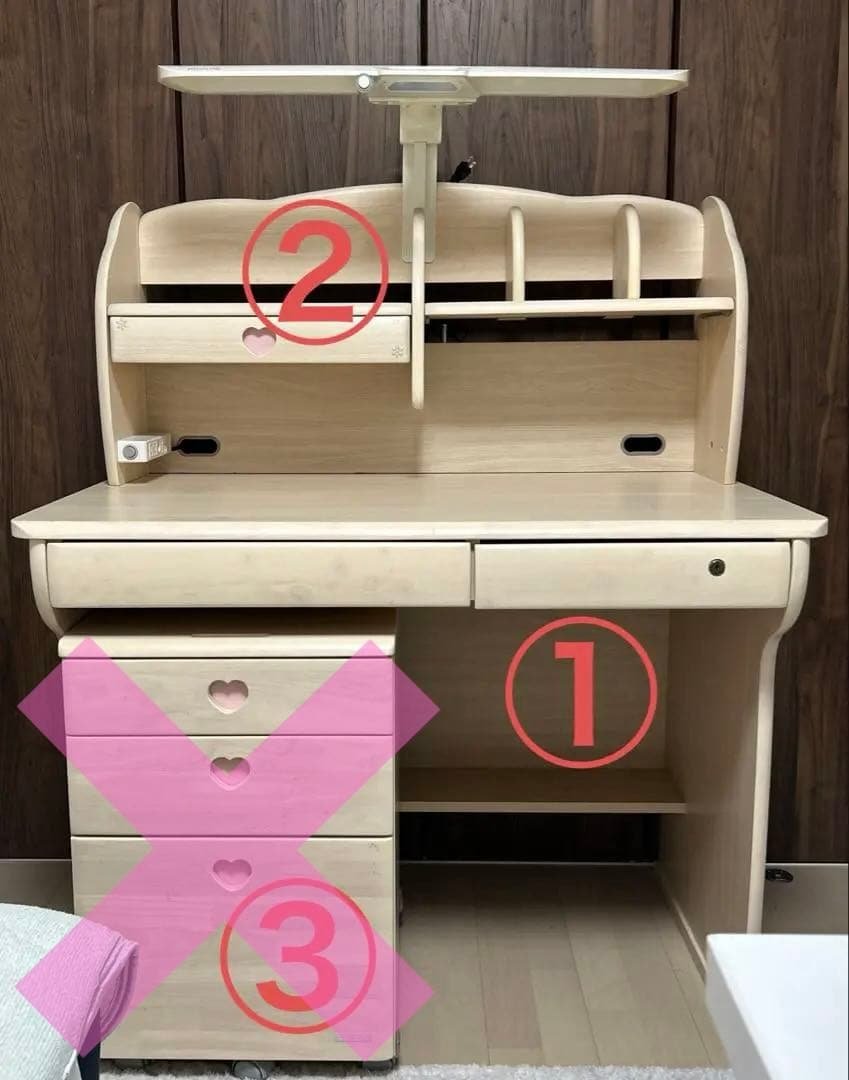 学習机【①】のみ 幅100] ワゴン付き学習机 学習椅子ありorなしが選べる | 【公式】LOWYA