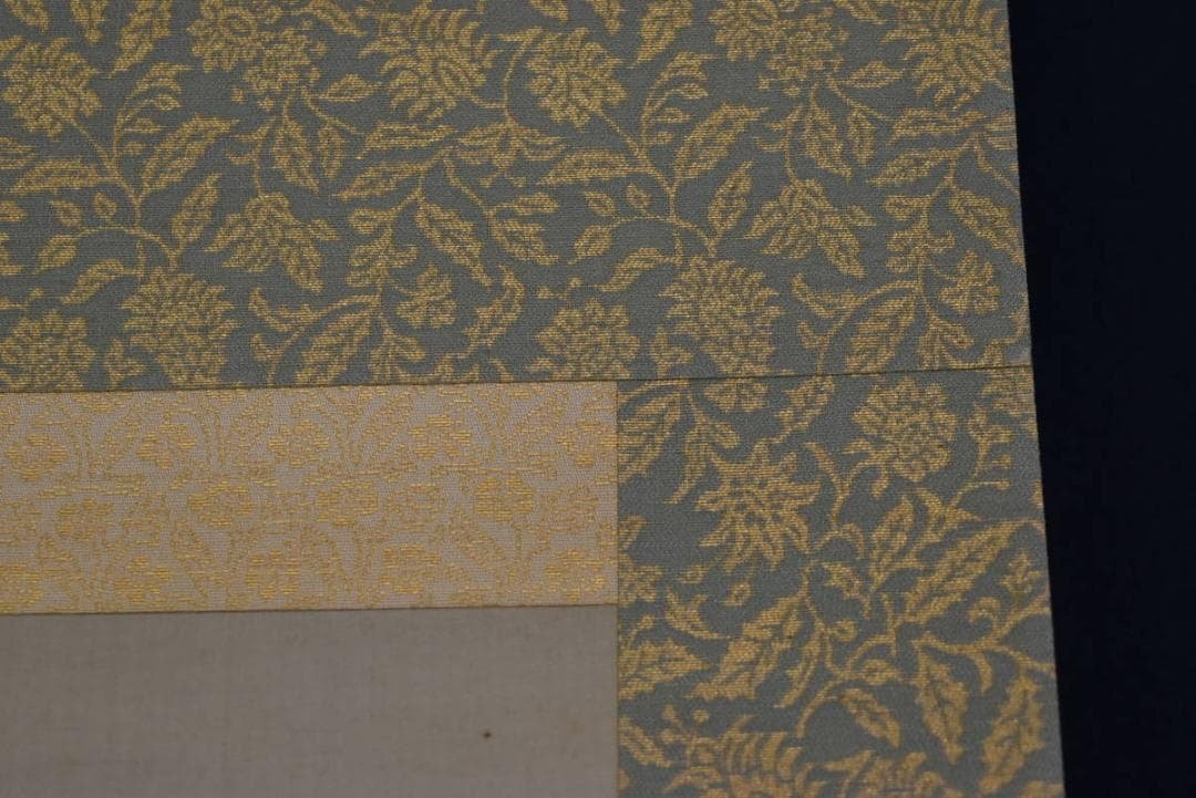 真作】長谷川玉粹/長谷川玉峰の子/五十鈴川紅葉図/掛軸/名家伝来/AA