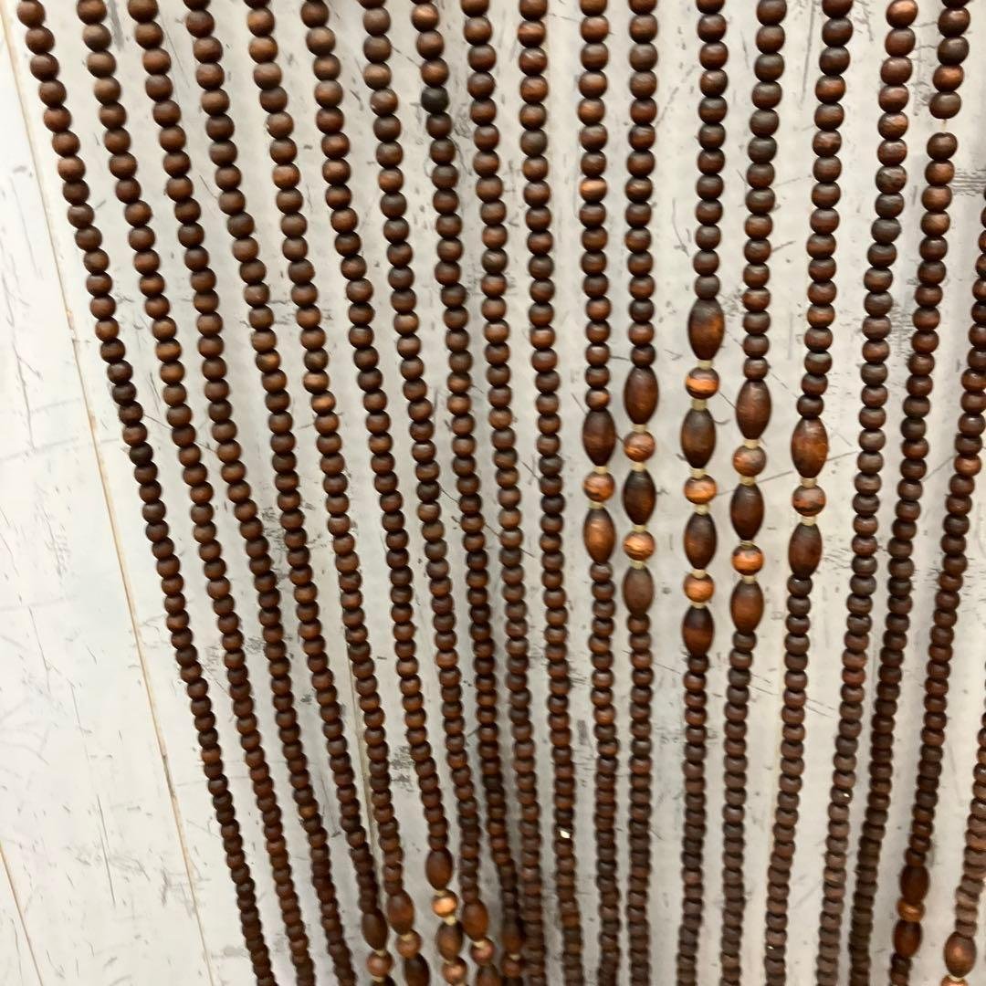 昭和レトロ 木製 ウッドビーズ 玉簾 珠のれん すだれ のれん ビーズ