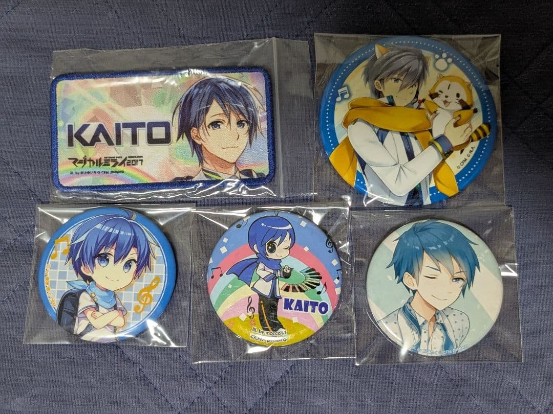 KAITO 缶バッジ セット ０ ピアプロキャラクターズ～ジャパンクスタイル～_ホログラム缶バッジ