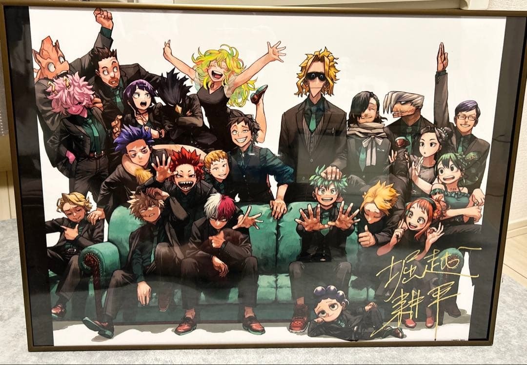 ヒロアカ リッチポスター最終回扉絵 A3額縁付き 集英社 - 僕のヒーローアカデミア リッチポスター ＆ コミックス最終42
