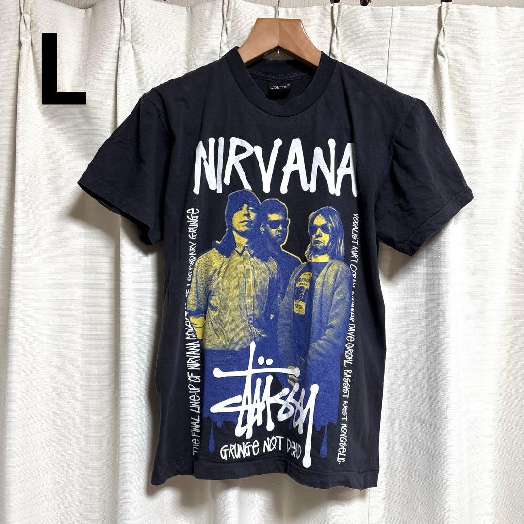 Nirvana stussy Tシャツ ニルヴァーナ ステューシー　L ニルヴァーナ NIRVANA x STUSSY Tシャツ サイズXL 新品 - メルカリ
