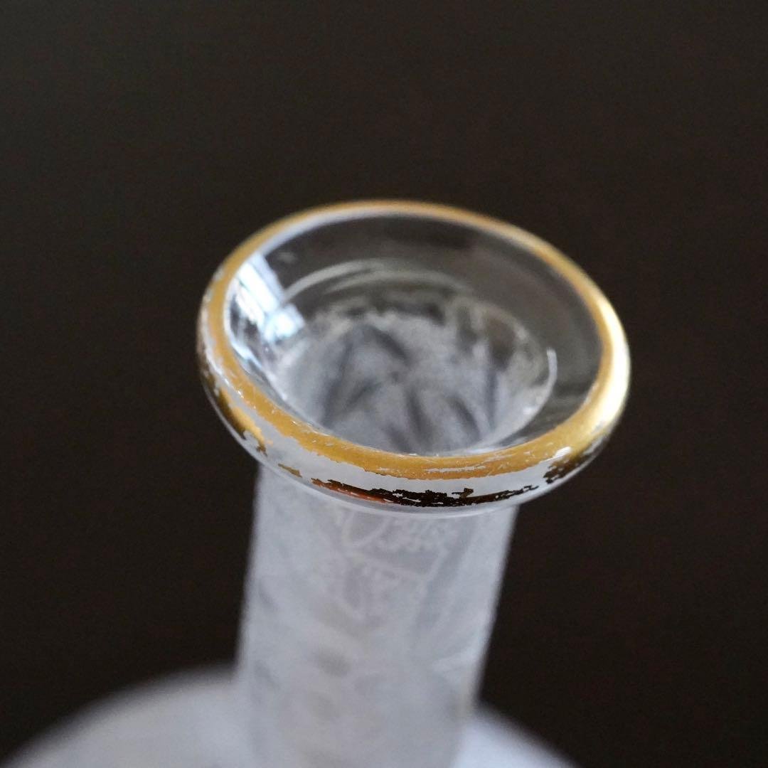 極希少★オールドバカラBACCARAT★24金彩★アシッドエッチング デカンタS