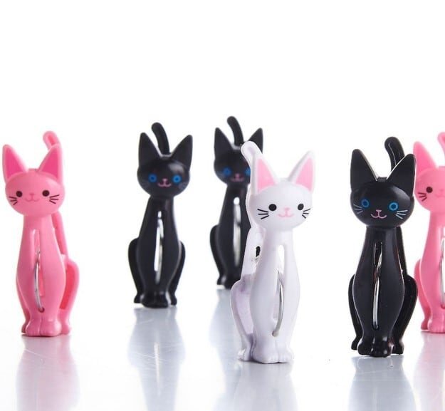 送料無料】ZAK-52 ※4個セット※ 猫 ねこ 洗濯ばさみ クリップ お座り猫