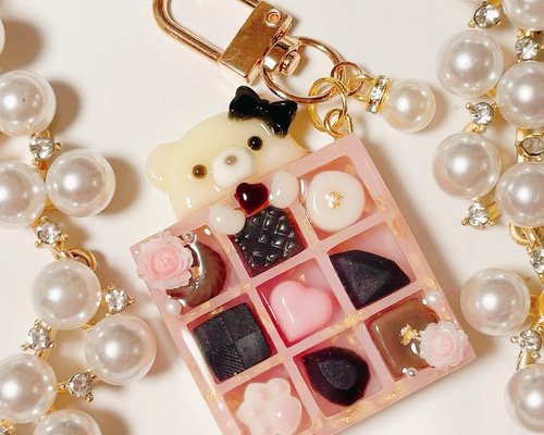 くまさんのチョコレートボックス◇シャカシャカキーホルダー