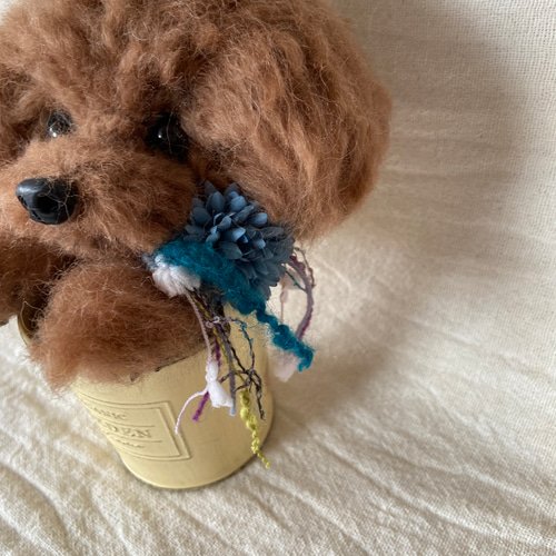 羊毛フェルト トイプードル 愛犬 プレゼント カップ犬 トイプー 羊毛