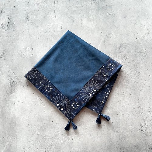 USA cotton アストロジープリント タロットクロス ハンドメイド Made