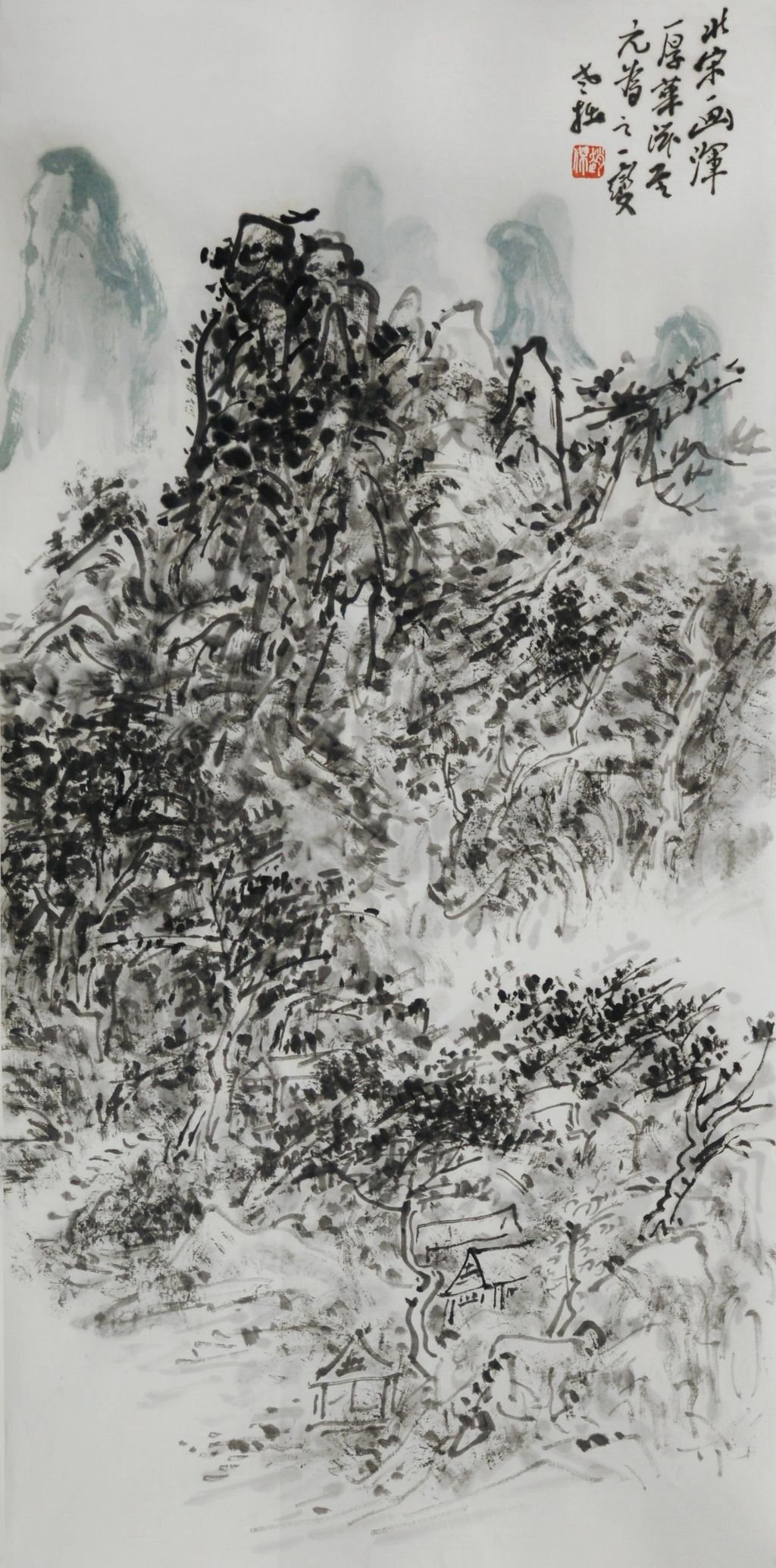 水墨山水條幅– 303busiyart